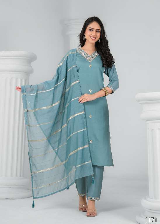 TANISHA VOL-23 WHOLESALE CHANDERI VISCOSE WITH WORK READYMADE CASUAL SALWAR SUITS