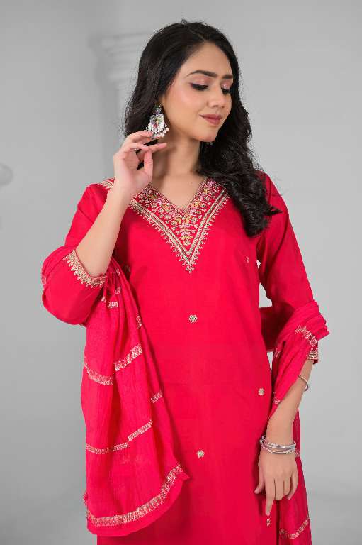 TANISHA VOL-23 WHOLESALE CHANDERI VISCOSE WITH WORK READYMADE CASUAL SALWAR SUITS