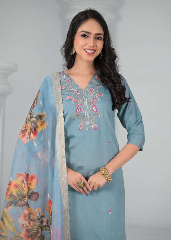 TANISHA VOL-23 WHOLESALE CHANDERI VISCOSE WITH WORK READYMADE CASUAL SALWAR SUITS