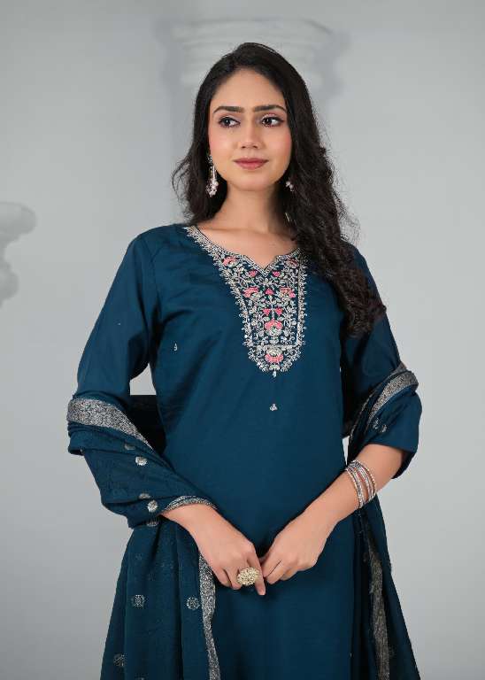 TANISHA VOL-23 WHOLESALE CHANDERI VISCOSE WITH WORK READYMADE CASUAL SALWAR SUITS