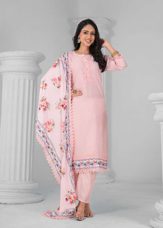 TANISHA VOL-23 WHOLESALE CHANDERI VISCOSE WITH WORK READYMADE CASUAL SALWAR SUITS