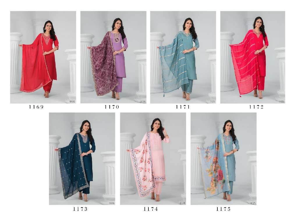 TANISHA VOL-23 WHOLESALE CHANDERI VISCOSE WITH WORK READYMADE CASUAL SALWAR SUITS