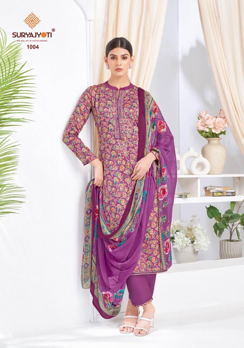 KALPANA VOL 1 BY SURYAJYOTI JAAM SATIN PRINT CASUAL SALWAR SUIT FOR WOMENS
