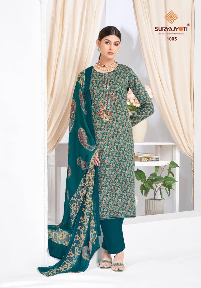 KALPANA VOL 1 BY SURYAJYOTI JAAM SATIN PRINT CASUAL SALWAR SUIT FOR WOMENS