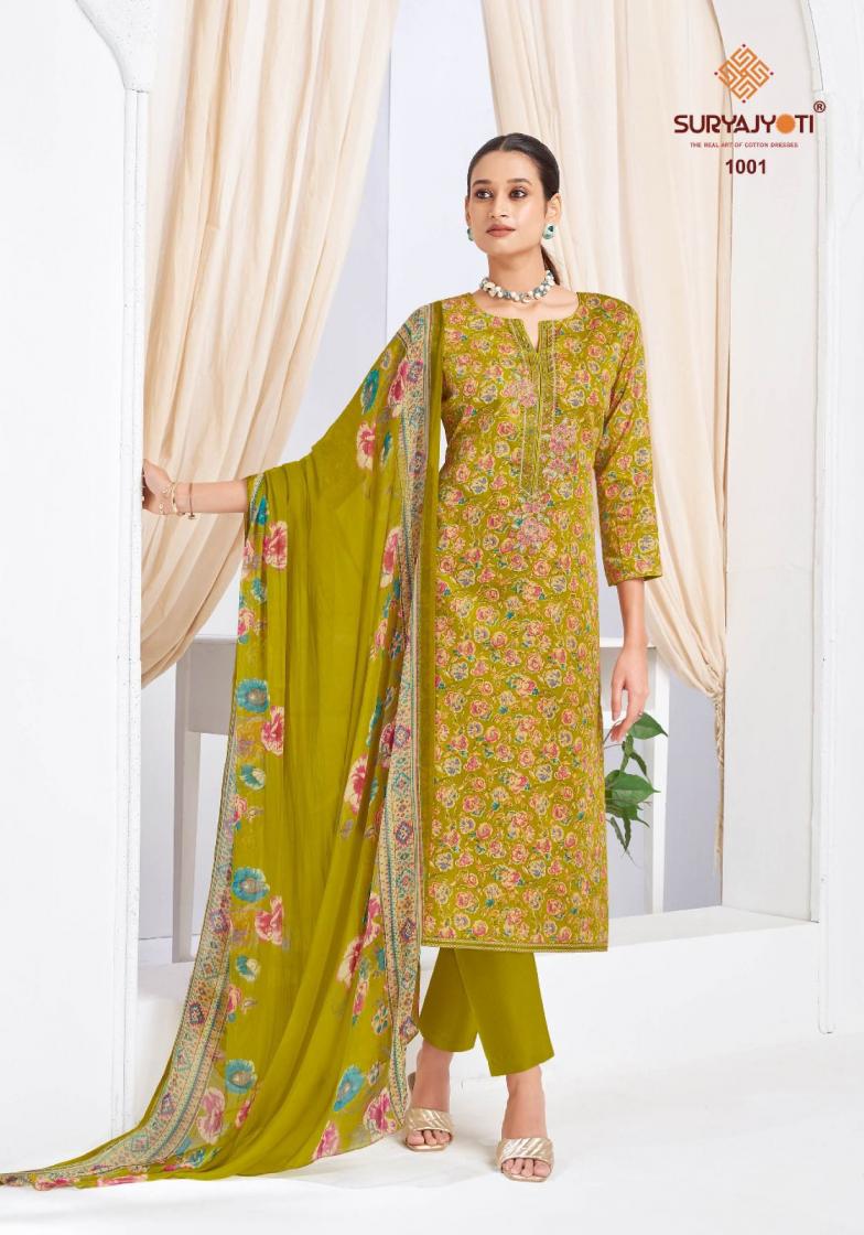 KALPANA VOL 1 BY SURYAJYOTI JAAM SATIN PRINT CASUAL SALWAR SUIT FOR WOMENS