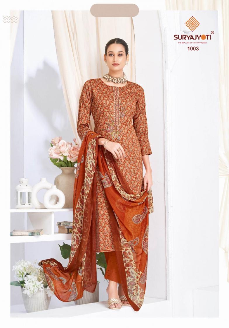 KALPANA VOL 1 BY SURYAJYOTI JAAM SATIN PRINT CASUAL SALWAR SUIT FOR WOMENS