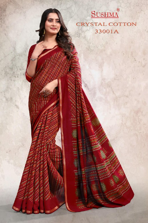 SUSHMA CRYSTAL COTTON WHOLESALE  PRINTED DAILY WEAR SAREES