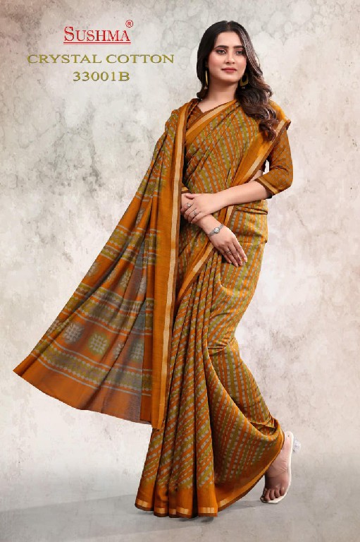 SUSHMA CRYSTAL COTTON WHOLESALE  PRINTED DAILY WEAR SAREES