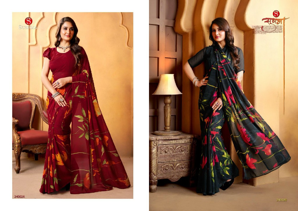 SUSHMA FLORALS FOREVER WHOLESALE WEIGHTLESS PRINTED FANCY INDIAN SAREES