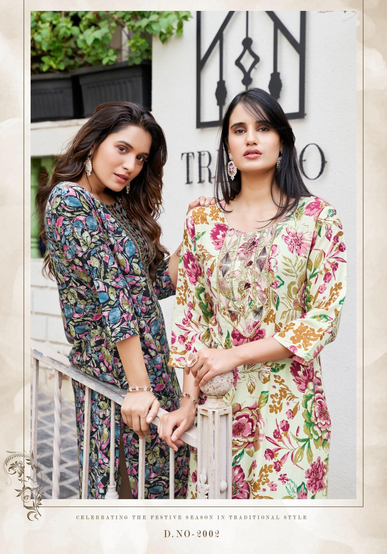 CHARMING VOL 2 BY VANISKA COLOURPIX RAYON READYMADE PLUS SIZE LONG KURTIS