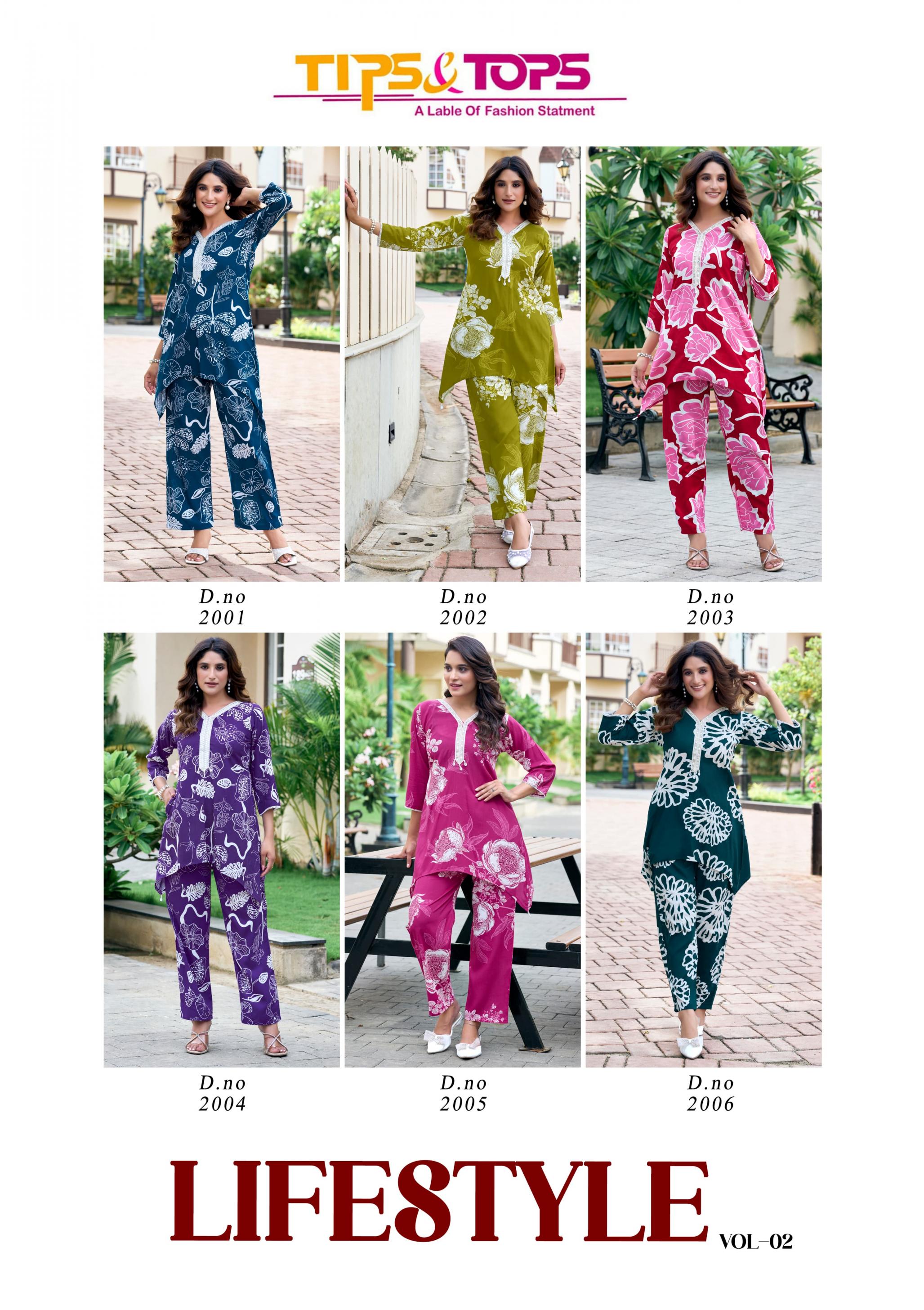 TIPS AND TOPS PRESENTS LIFESTYLE VOL 2 FULLY STITCH CLASSIC LOOK CO-ORD SETS