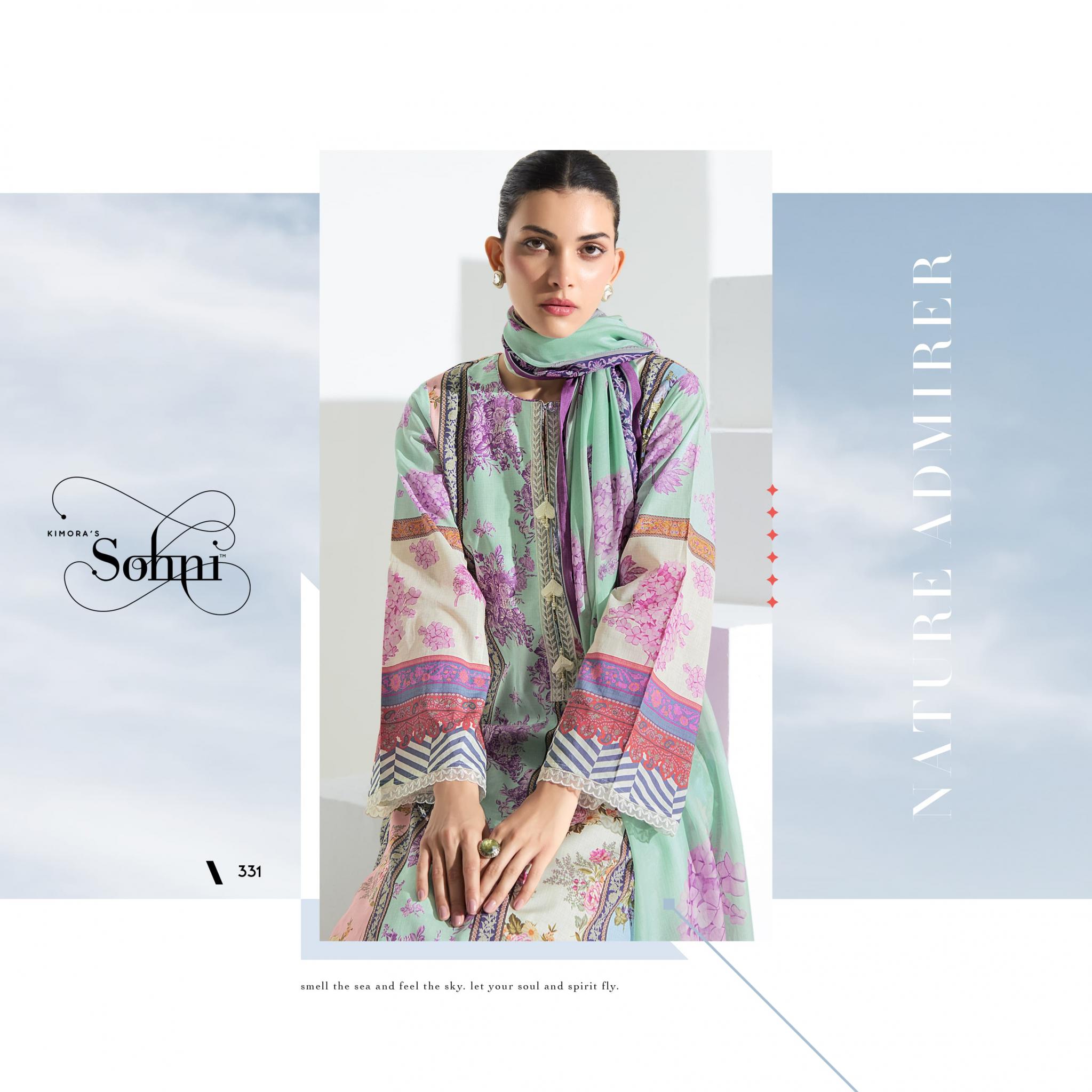 KIMORA SOHNI RHYTHM VOL 26 COTTON LAWN UNIQUE SALWAR KAMEEZ