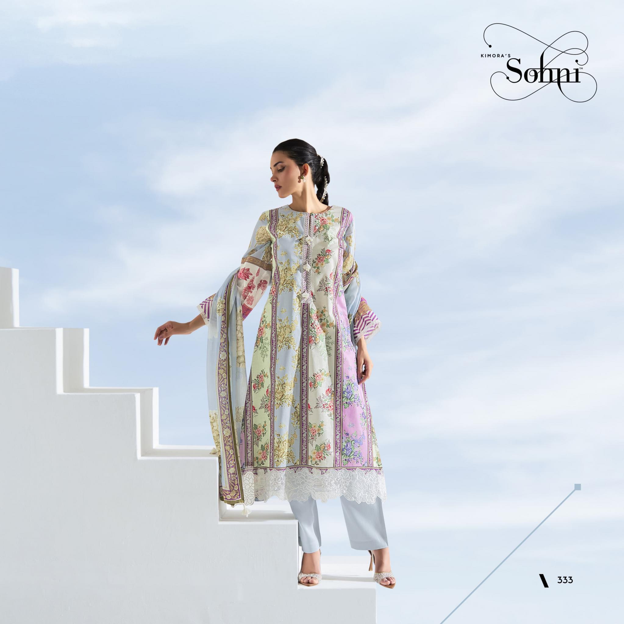 KIMORA SOHNI RHYTHM VOL 26 COTTON LAWN UNIQUE SALWAR KAMEEZ