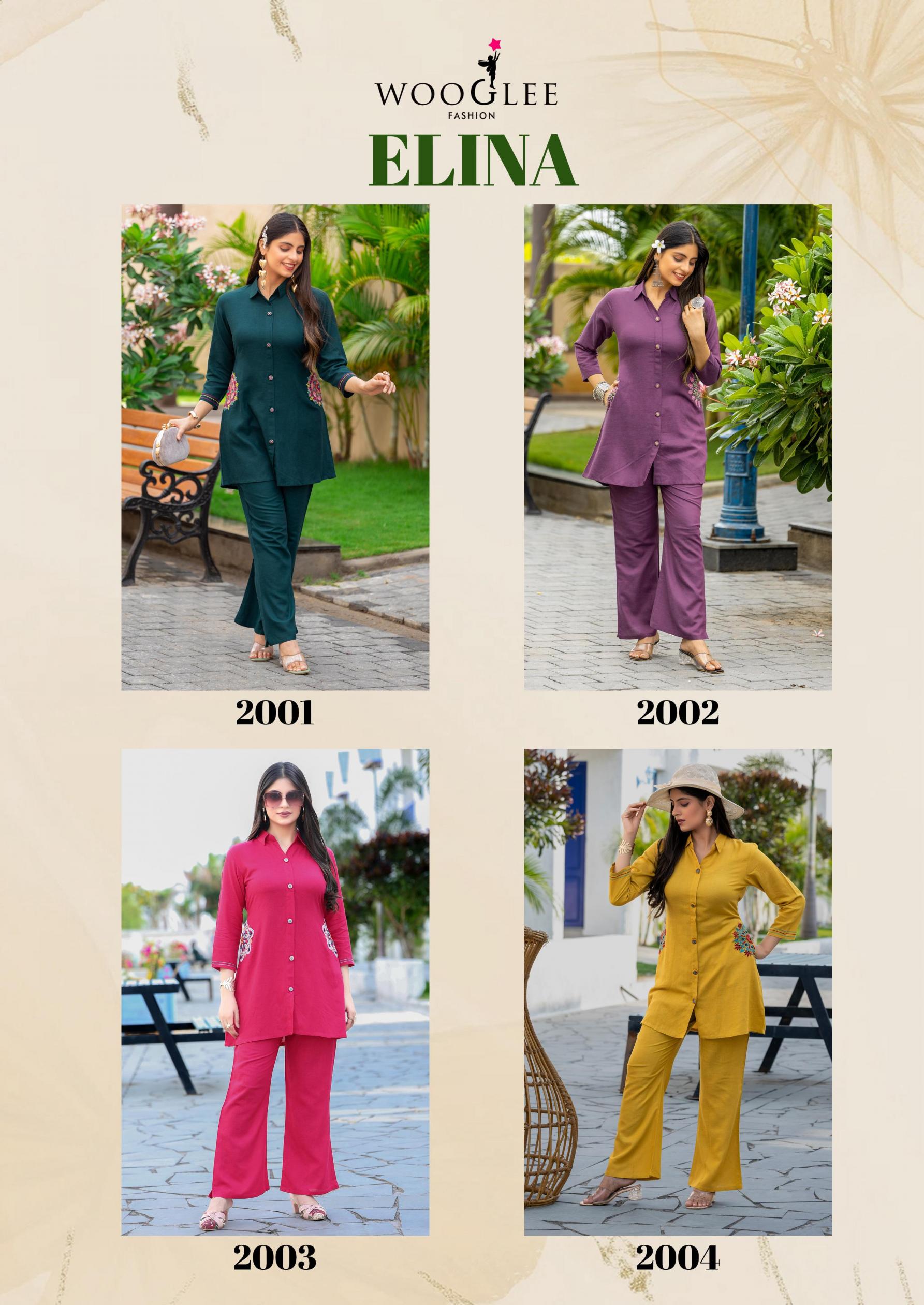 WOOGLEE PRESENTS ELINA FULL STITCH COTTON ELEGANCE CO-ORD SETS ONLINE