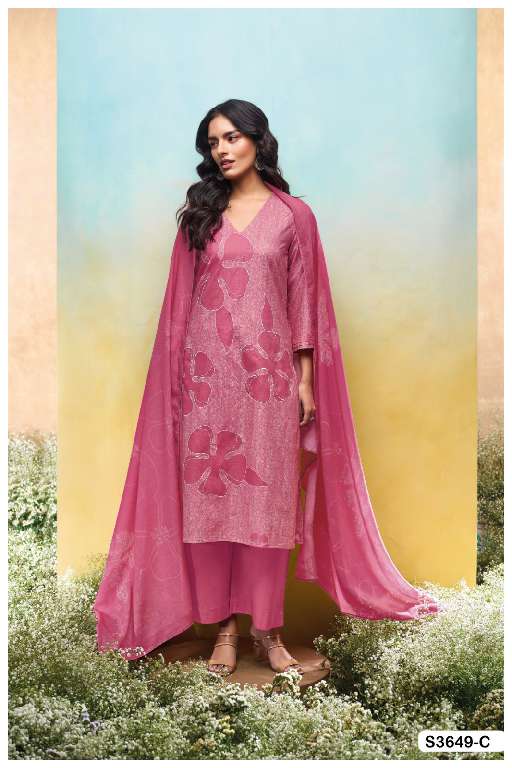 GANGA SANUTHI S3649 WHOLESALE PREMIUM COTTON PRINTED WITH HAND EMBROIDERY FANCY DRESS