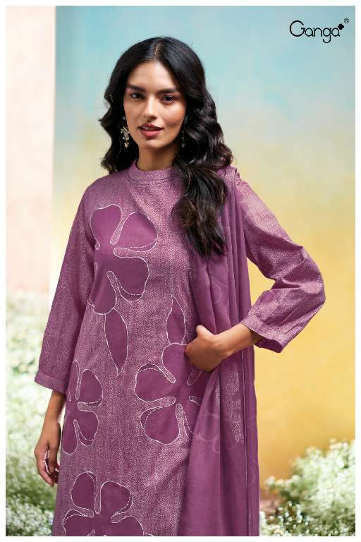 GANGA SANUTHI S3649 WHOLESALE PREMIUM COTTON PRINTED WITH HAND EMBROIDERY FANCY DRESS