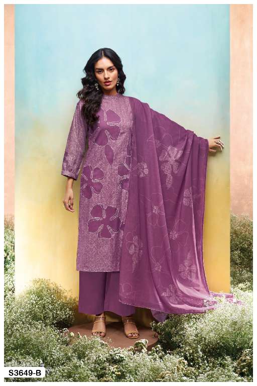 GANGA SANUTHI S3649 WHOLESALE PREMIUM COTTON PRINTED WITH HAND EMBROIDERY FANCY DRESS