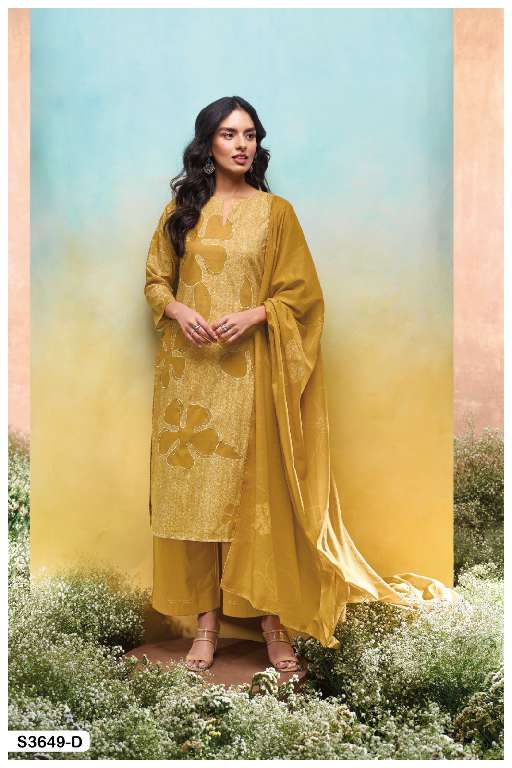 GANGA SANUTHI S3649 WHOLESALE PREMIUM COTTON PRINTED WITH HAND EMBROIDERY FANCY DRESS
