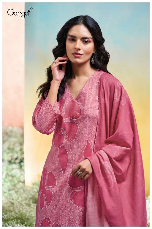 GANGA SANUTHI S3649 WHOLESALE PREMIUM COTTON PRINTED WITH HAND EMBROIDERY FANCY DRESS