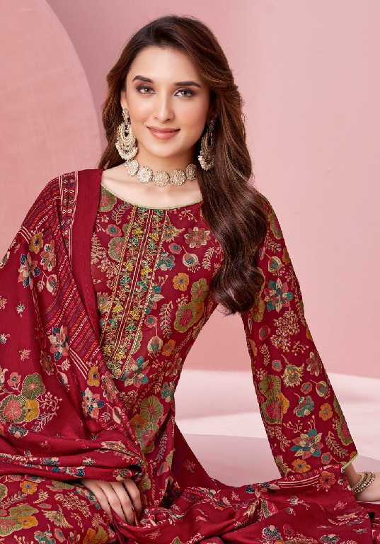 ALOK BEGUM WHOLESALE PURE VISCOSE RAYON FOIL PRINT WITH EMBROIDERY DESIGNER 3 PCS DRESS MATERIAL