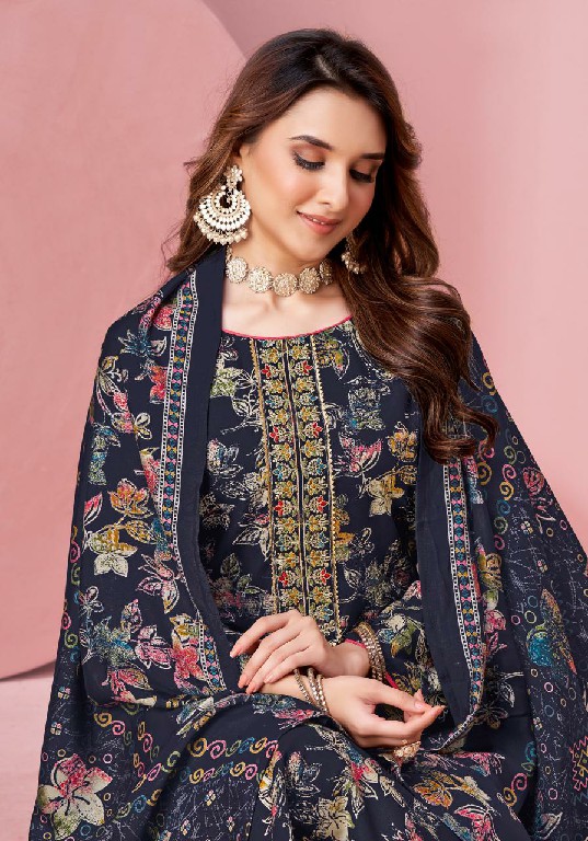 ALOK BEGUM WHOLESALE PURE VISCOSE RAYON FOIL PRINT WITH EMBROIDERY DESIGNER 3 PCS DRESS MATERIAL
