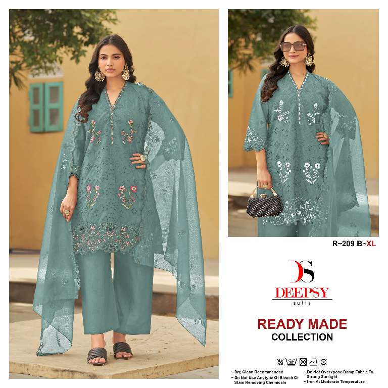 DEEPSY R-209 WHOLESALE PURE COTTON WITH HEAVY CHICKEN EMBROIDERY WORK READYMADE STYLISH PAKISTANI SUITS