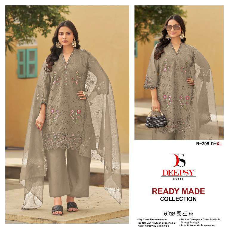 DEEPSY R-209 WHOLESALE PURE COTTON WITH HEAVY CHICKEN EMBROIDERY WORK READYMADE STYLISH PAKISTANI SUITS