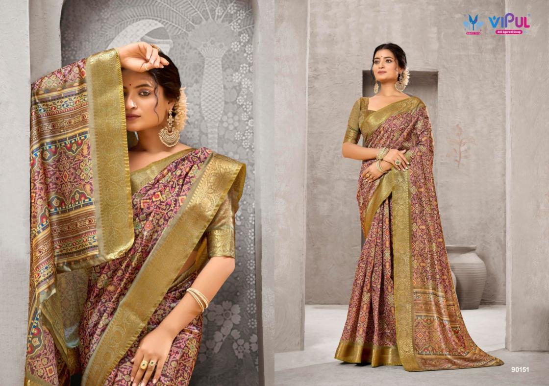 ALISHA BY VIPUL FASHION SHOP TRENDY SILK SAREE WHOLESALER