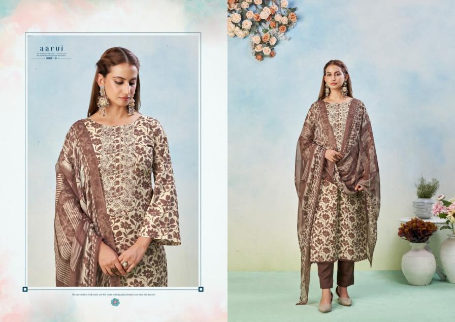 SARGAM LUNCH AARVI LAWN PRETTY LOOK UNSTITCH SALWAR KAMEEZ