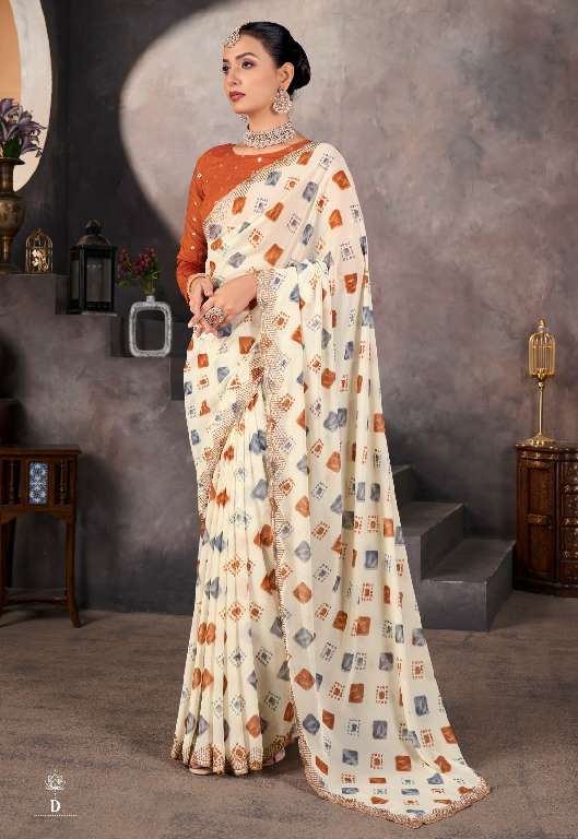 SUNDRI BY STAVAN WHOLESALE SOFT GEORGETTE WITH EMBROIDERY BRODER DAILY WEAR SAREES ONLINE
