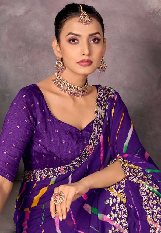SUNDRI BY STAVAN WHOLESALE SOFT GEORGETTE WITH EMBROIDERY BRODER DAILY WEAR SAREES ONLINE