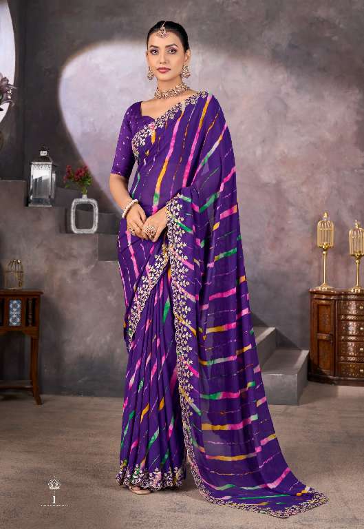 SUNDRI BY STAVAN WHOLESALE SOFT GEORGETTE WITH EMBROIDERY BRODER DAILY WEAR SAREES ONLINE