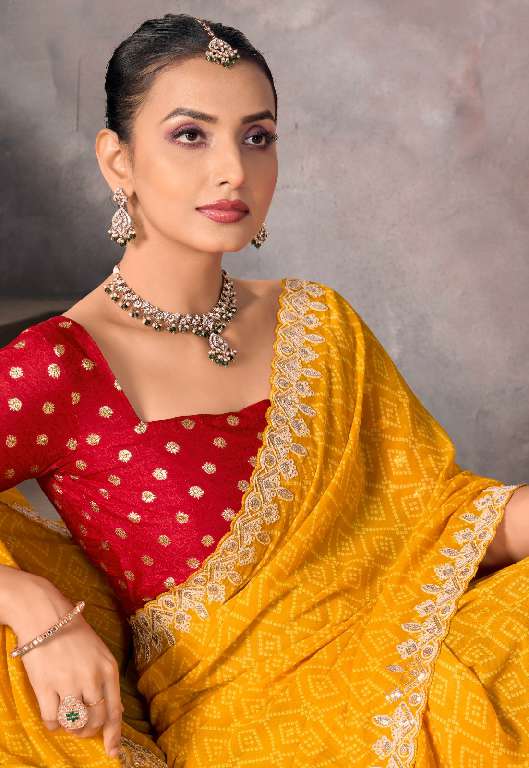 SUNDRI BY STAVAN WHOLESALE SOFT GEORGETTE WITH EMBROIDERY BRODER DAILY WEAR SAREES ONLINE