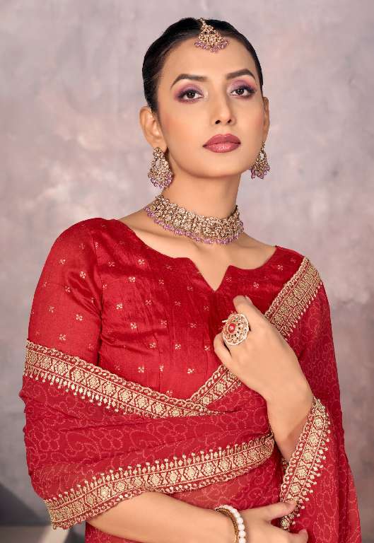 SUNDRI BY STAVAN WHOLESALE SOFT GEORGETTE WITH EMBROIDERY BRODER DAILY WEAR SAREES ONLINE