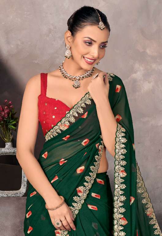 SUNDRI BY STAVAN WHOLESALE SOFT GEORGETTE WITH EMBROIDERY BRODER DAILY WEAR SAREES ONLINE