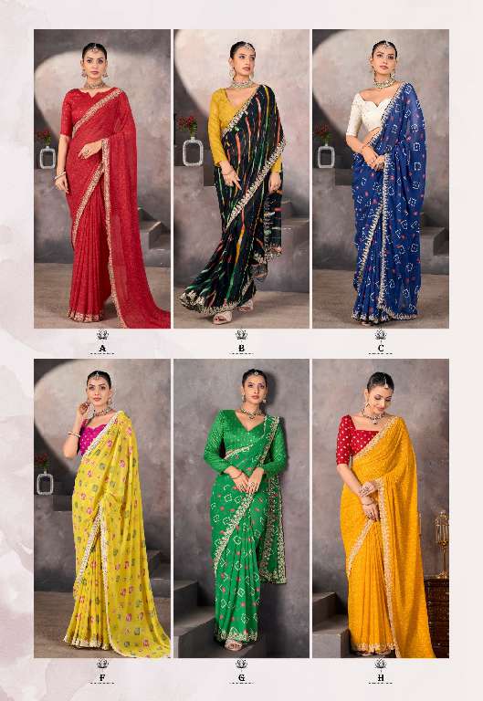 SUNDRI BY STAVAN WHOLESALE SOFT GEORGETTE WITH EMBROIDERY BRODER DAILY WEAR SAREES ONLINE