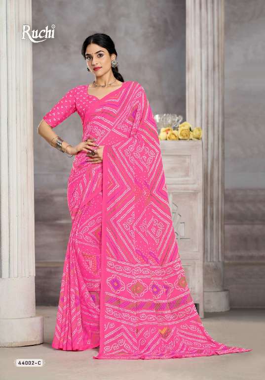 RUCHI STAR CHIFFON VOL 199 REGULAR WEAR BEAUTIFUL CHIFFON SAREE AT BEST RATE