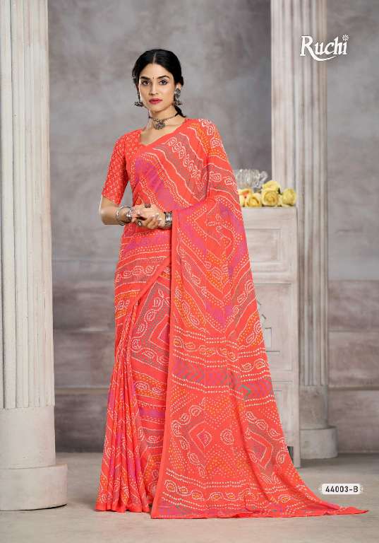 RUCHI STAR CHIFFON VOL 199 REGULAR WEAR BEAUTIFUL CHIFFON SAREE AT BEST RATE