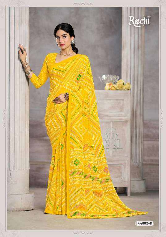 RUCHI STAR CHIFFON VOL 199 REGULAR WEAR BEAUTIFUL CHIFFON SAREE AT BEST RATE