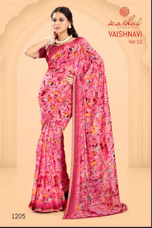 Kashvi Vaishanavi Vol-3 Wholesale Georgette With Embroidery Border Daily Wear Sarees