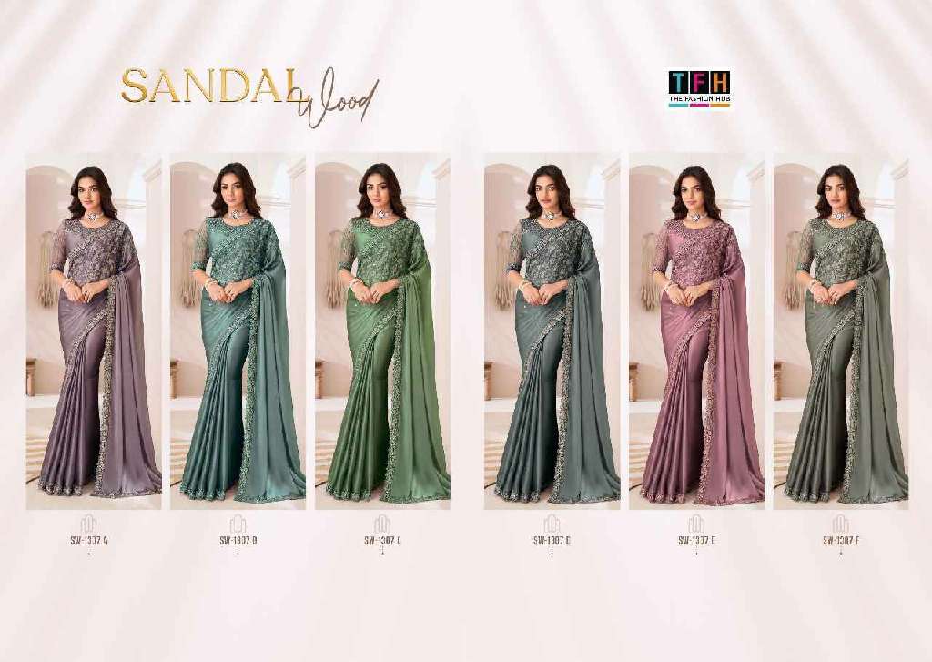 TFH Sandalwood 1307A To 1307F Hit Design Colour Festive Ethnic Sarees