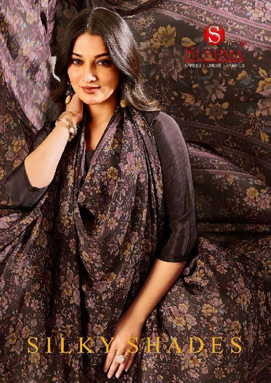 SUSHMA SILK SHADES 16001A TO 16010B WHOLESALE CRAPE PRINTED DAILY WEAR SAREES ONLINE