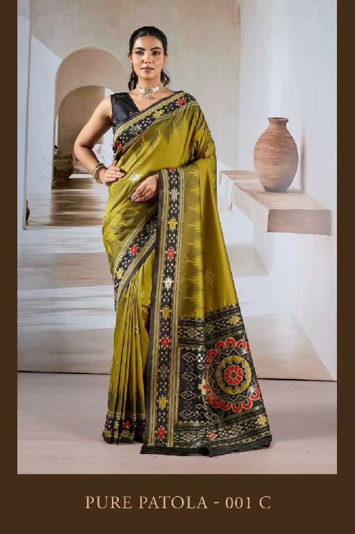 RAJTEX PURE PATOLA WHOLESALE HANDLOOM WEAVING SILK CASUAL WEAR SAREE FOR WOMENS