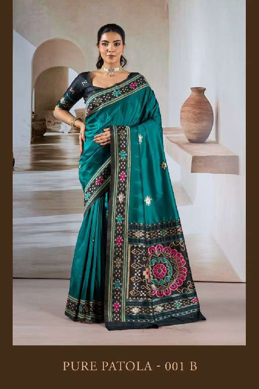 RAJTEX PURE PATOLA WHOLESALE HANDLOOM WEAVING SILK CASUAL WEAR SAREE FOR WOMENS