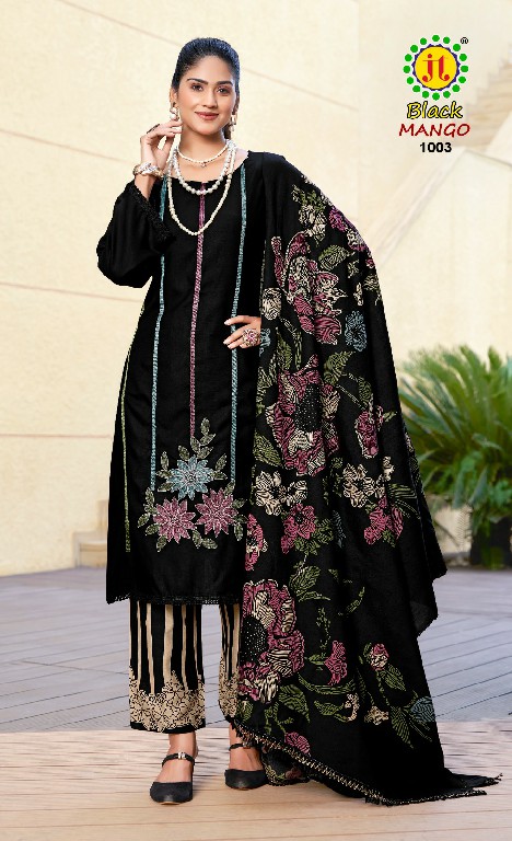 JT BLACK MANGO WHOLESALE RAYON WITH CODING WORK DRESS MATIRIYAL