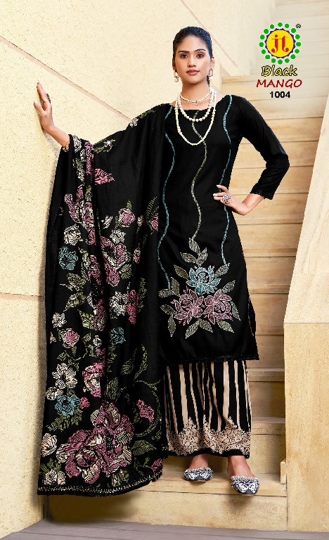 JT BLACK MANGO WHOLESALE RAYON WITH CODING WORK DRESS MATIRIYAL