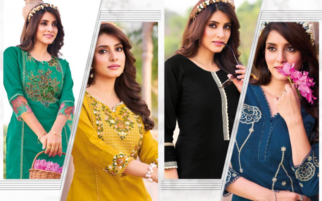 KKASHISH VOL 35 BY SHRUTI SUIT DAILY WEAR FULL STITCH PLUS SIZE LONG KURTIS