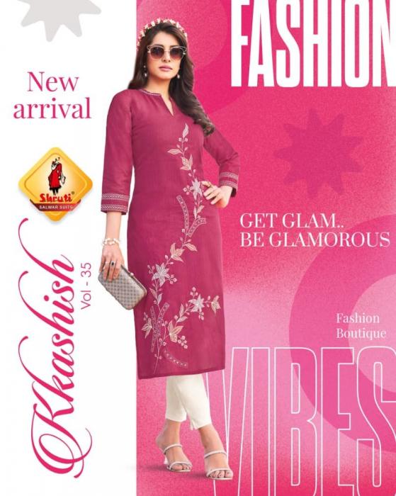 KKASHISH VOL 35 BY SHRUTI SUIT DAILY WEAR FULL STITCH PLUS SIZE LONG KURTIS
