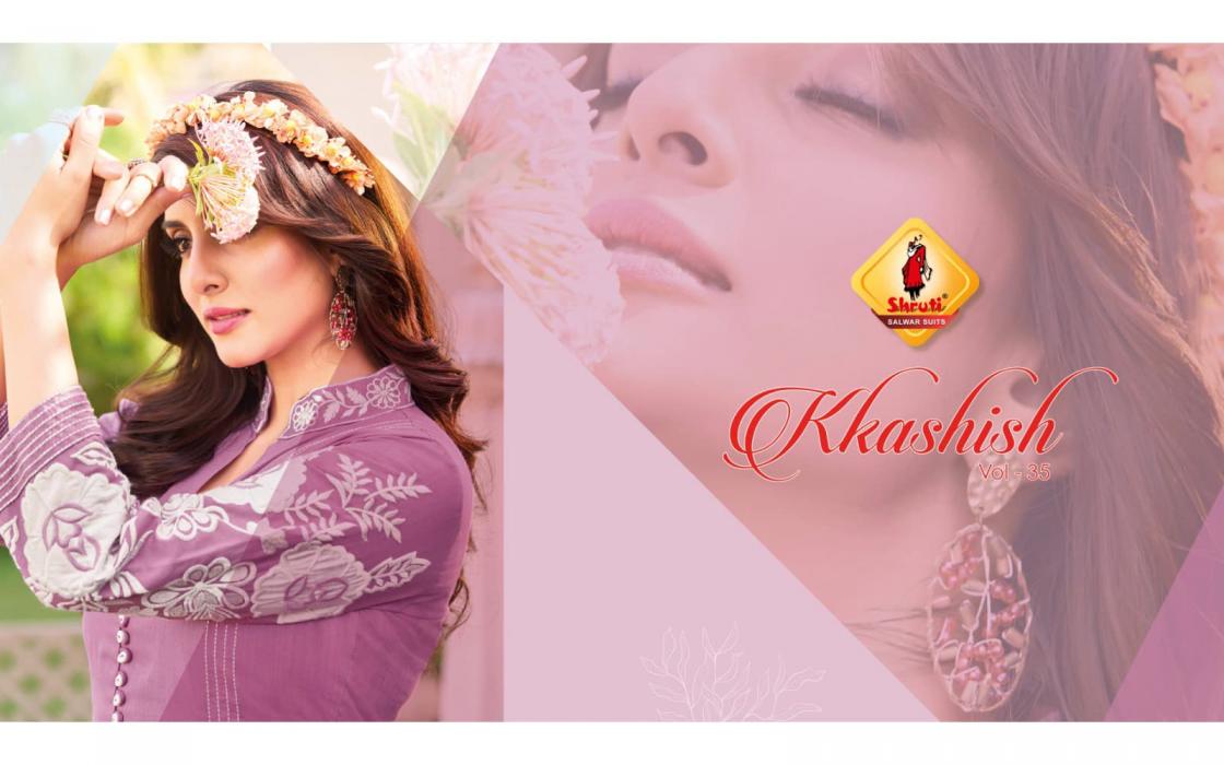KKASHISH VOL 35 BY SHRUTI SUIT DAILY WEAR FULL STITCH PLUS SIZE LONG KURTIS