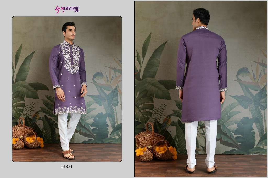 SHUBHVASTRA THE INDIAN MODE WHOLESALE HEAVY RAYON SEQUENCE WORK EXCLUSIVE FESTIVAL MENS KURTA COLLECTION